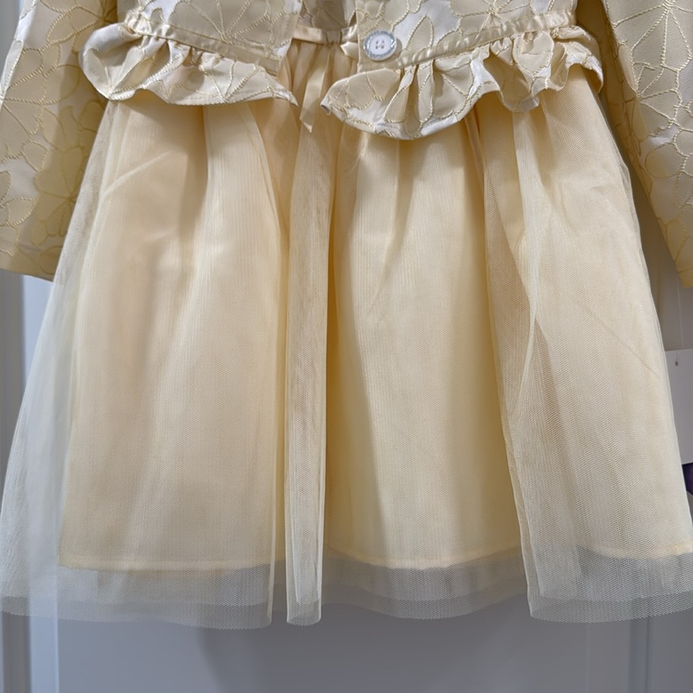 Yellow Floral Dress with Jacket - Picture 5 of 9